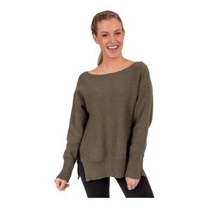 SOYBU Cozy boat neck Sweater Olive Night 6072